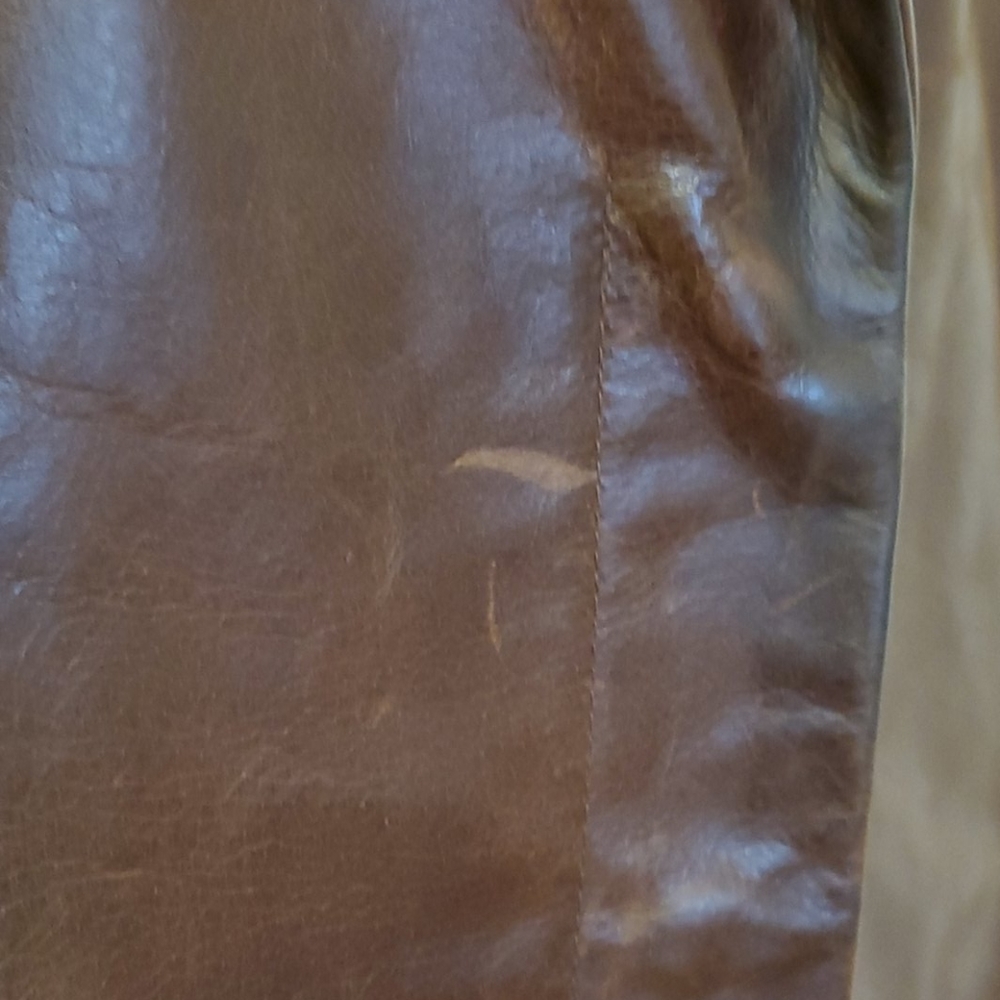 RUDSAK Brown Leather Jacket – Snap Button – Made in Canada - Picture 7 of 15